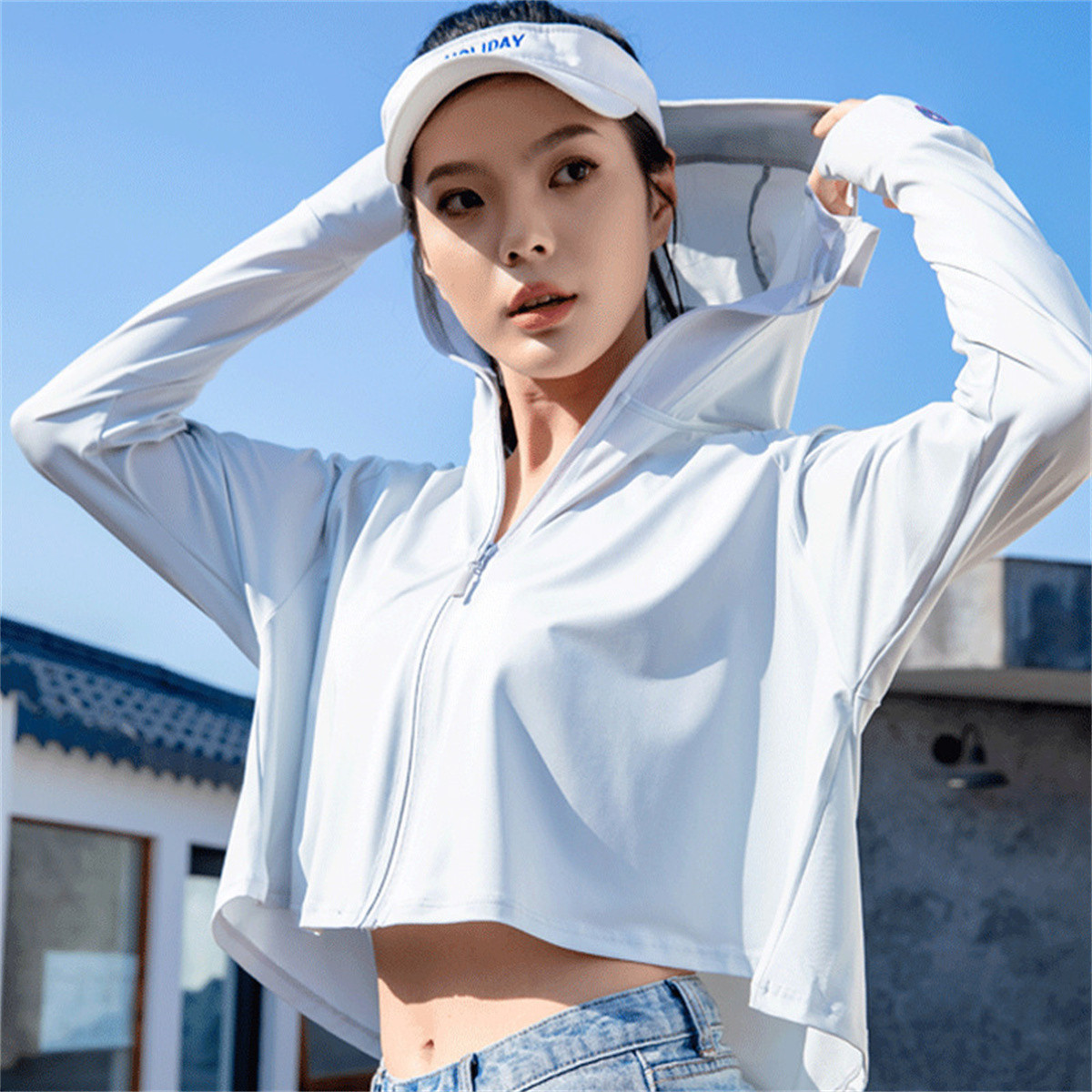 2023新款夏季冰丝防晒衣女防紫外线薄款透气外套防晒服户外皮肤衣