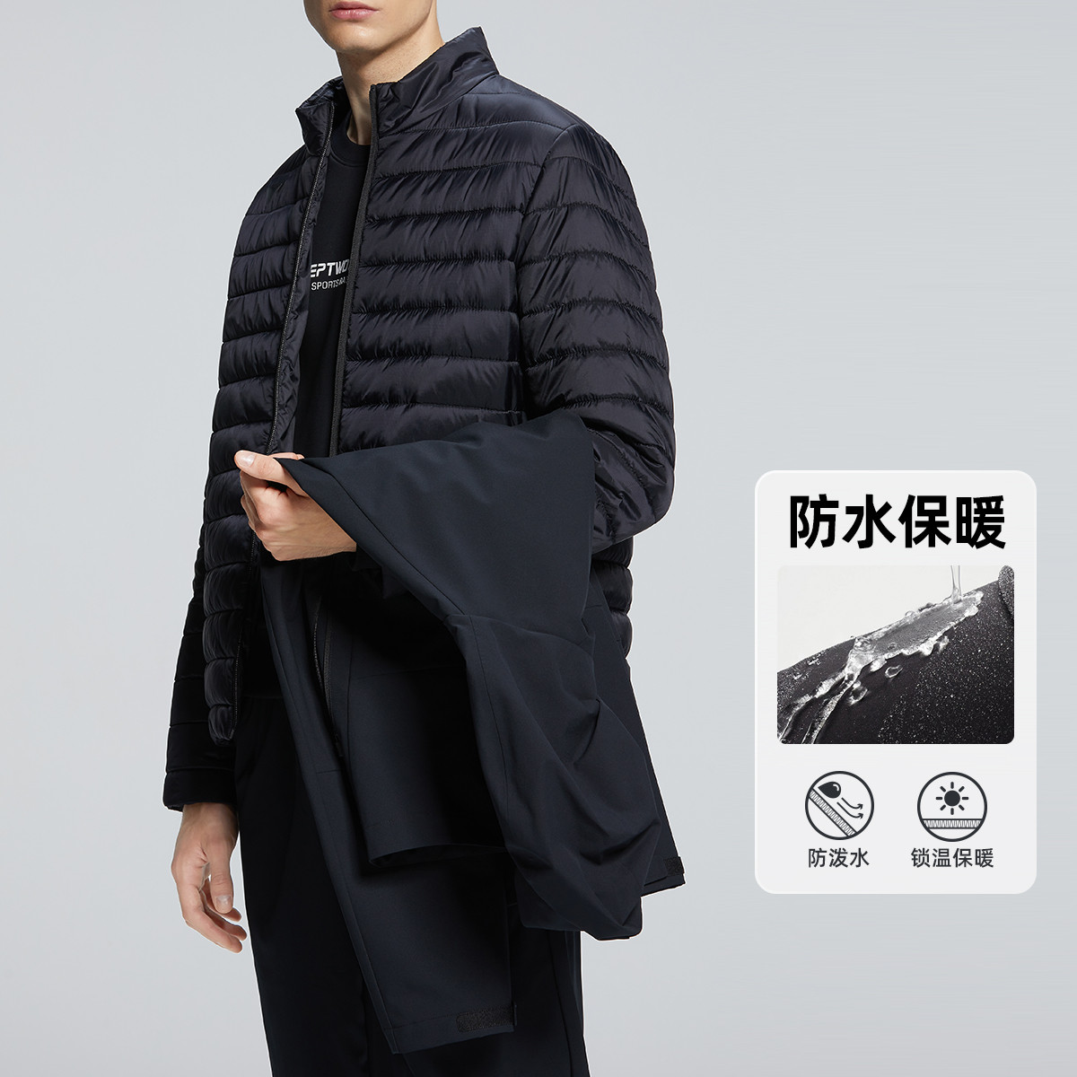 狼族部落【二合一】棉服男冬季加厚棉衣外套男两穿冬装外套男士