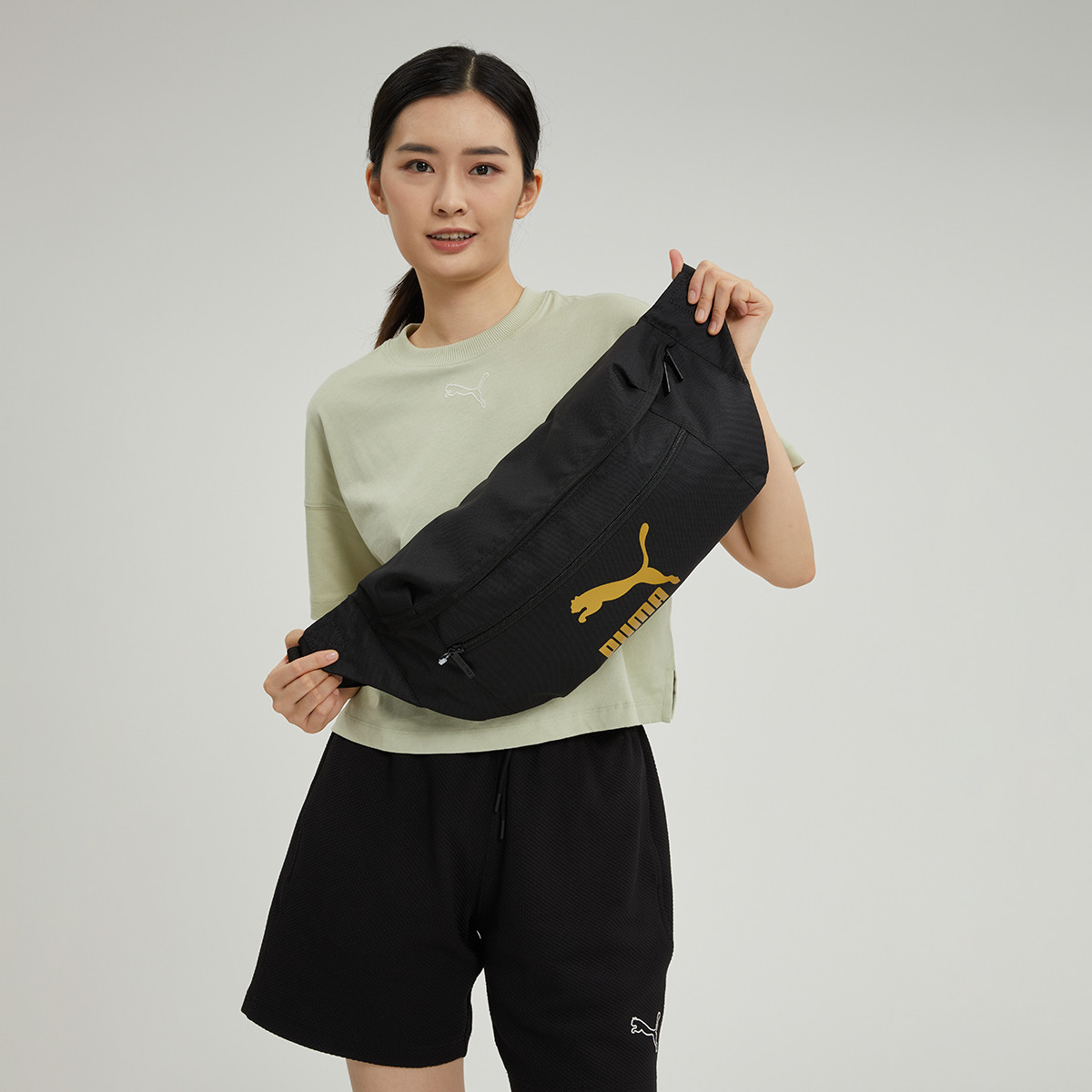 时尚百搭 男女款休闲运动腰包斜跨包