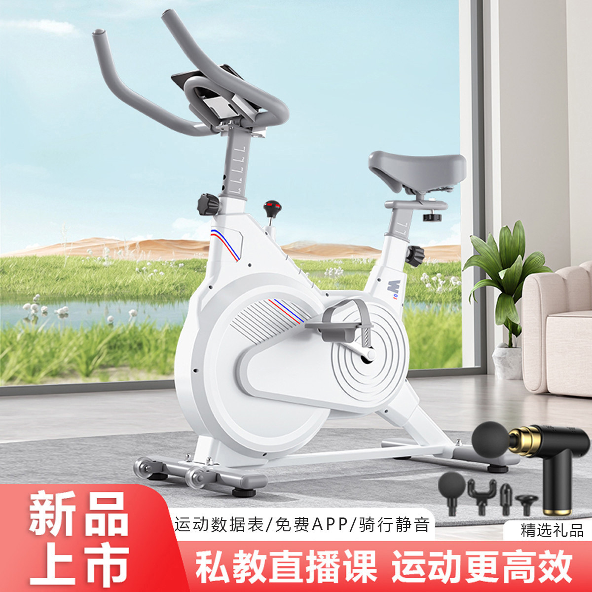 动感单车家用无极变速磁控阻力健身车室内运动健身器材