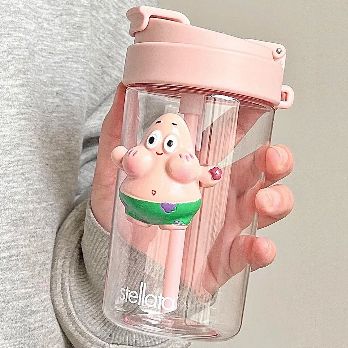 水杯女生高颜值大容量便携儿童孕产妇塑料随行杯子带吸管
